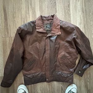 Vintage Vegan Leather Biker Jacket